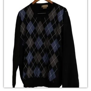 Mario Gilbert 100% Merino Wool Men's Sz XL Sweater Argyle Made In Italy